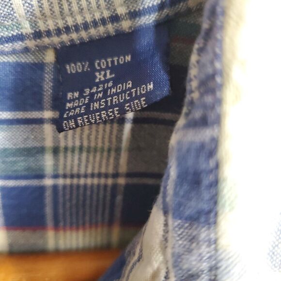 VAN HEUSEN Heavy weight cotton short sleeves southwest style XL Made in India - Picture 7 of 16